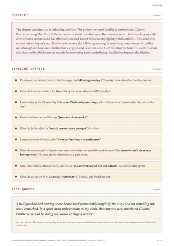 A page from a Perivane Chapter Reference sample report